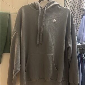 Alo Gray Knit Swearshirt